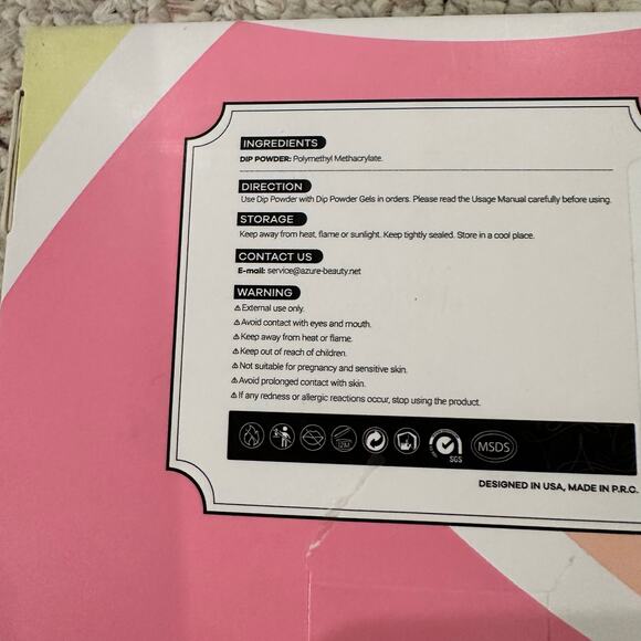 Azure Beauty Dip Powder Nail Kit 6 Colors Multicolor Dipping Starter Set Salon - Picture 4 of 11